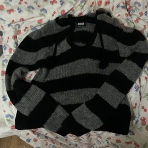 minga london stripped knit hoodie